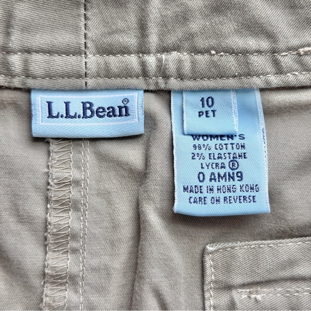 LL BEAN | TAUPE UTILITY CARGO STYLE COTTON MINI SKIRT SIZE 10 PETITE - Picture 8 of 11